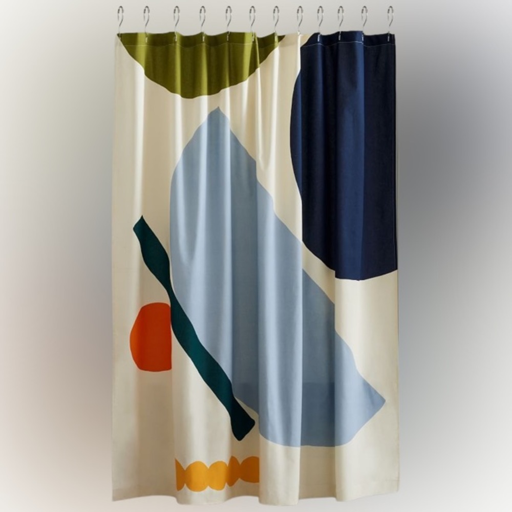 West Elm - Organic Donna Wilson Balance Shape Shower Curtain - Brand New!
